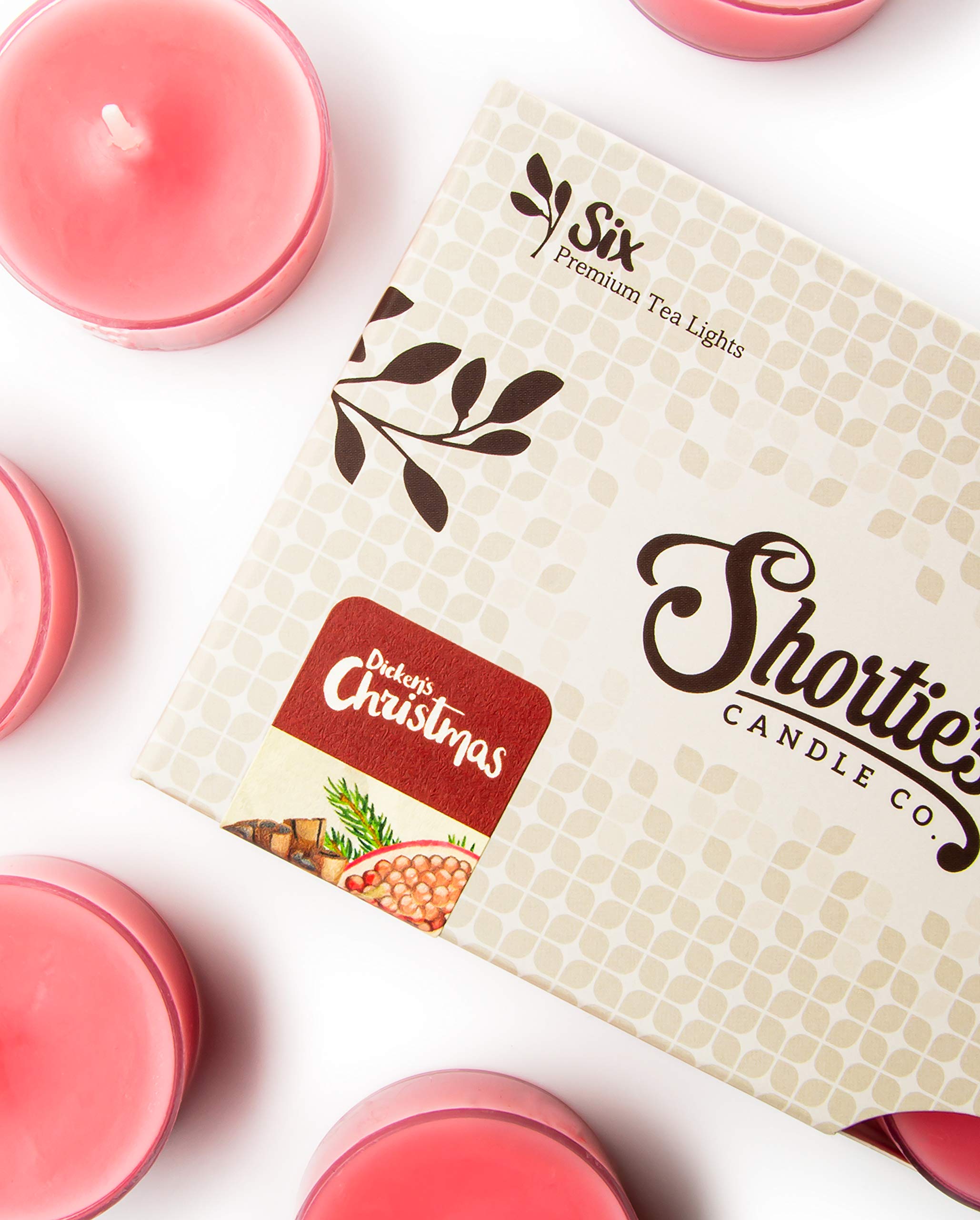 Dickens Christmas Premium Tealight Candles Bulk Pack - 24 Pink Highly Scented Tea Lights for Holiday Decor, Wedding Centerpieces & Romantic Ambiance - USA Made Christmas Candles