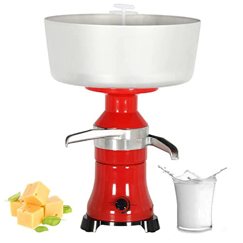 Electric Milk Cream Separator 100L/H - Stainless Steel Centrifugal Cream Separator for Goat & Cow Milk - 110V 100W - Turns Whole Milk into Cream & Skim Milk - Perfect for Home Dairy, Farm Use & Small Business Production