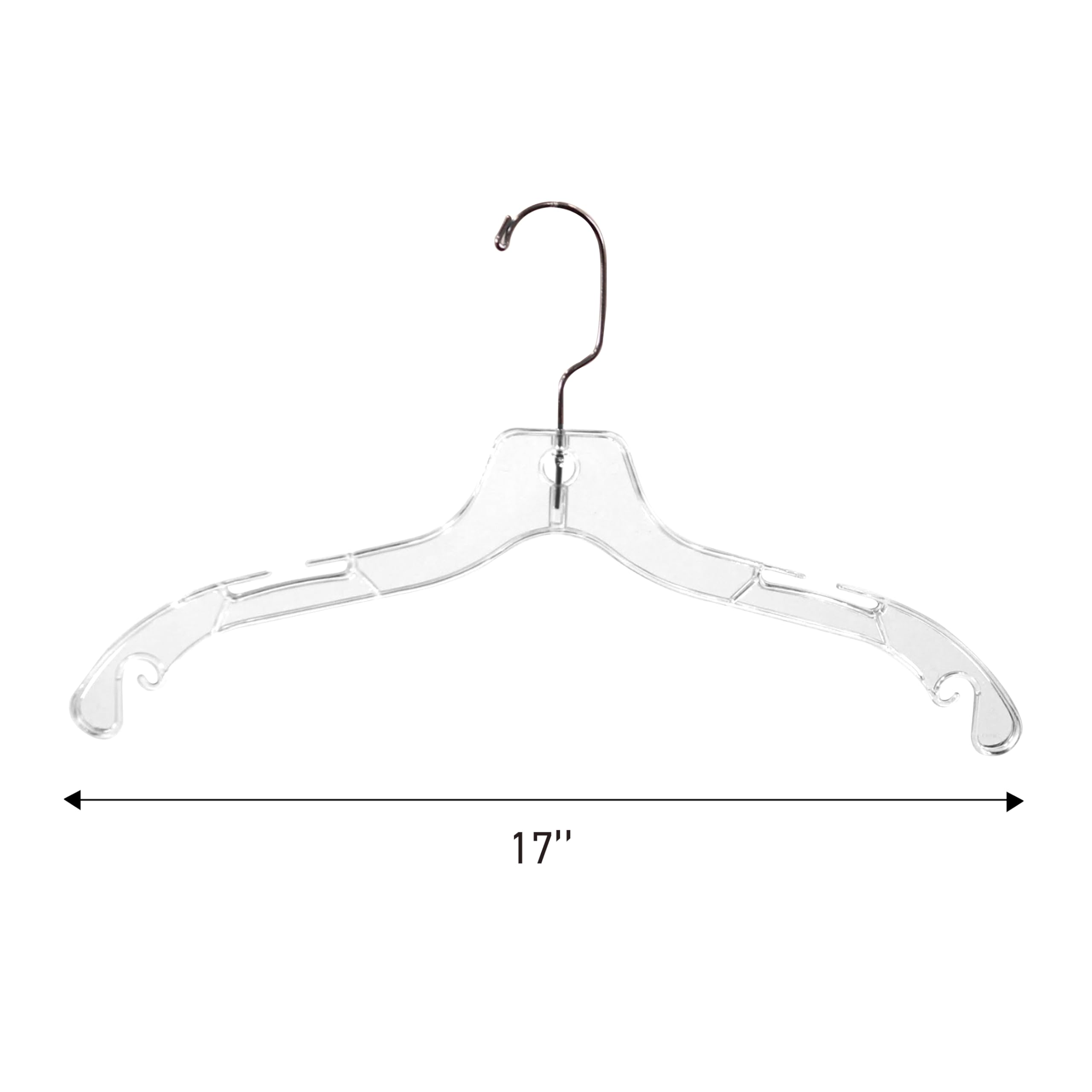 SSWBasics Lightweight Clothes Hangers - 17 Inch Non-Slip Garment Hangers (Pack of 100) - Perfect for Closet Organization, Retail Stores & Laundry Rooms