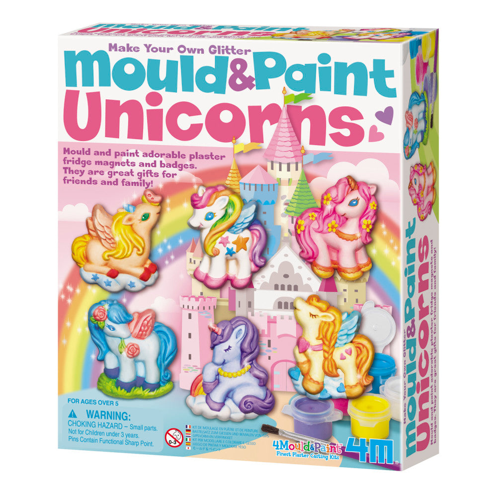4M Creative Unicorns Mould & Paint Craft Kit for Kids - DIY Arts and Crafts Set for Birthday Parties, Classroom Activities & Creative Play