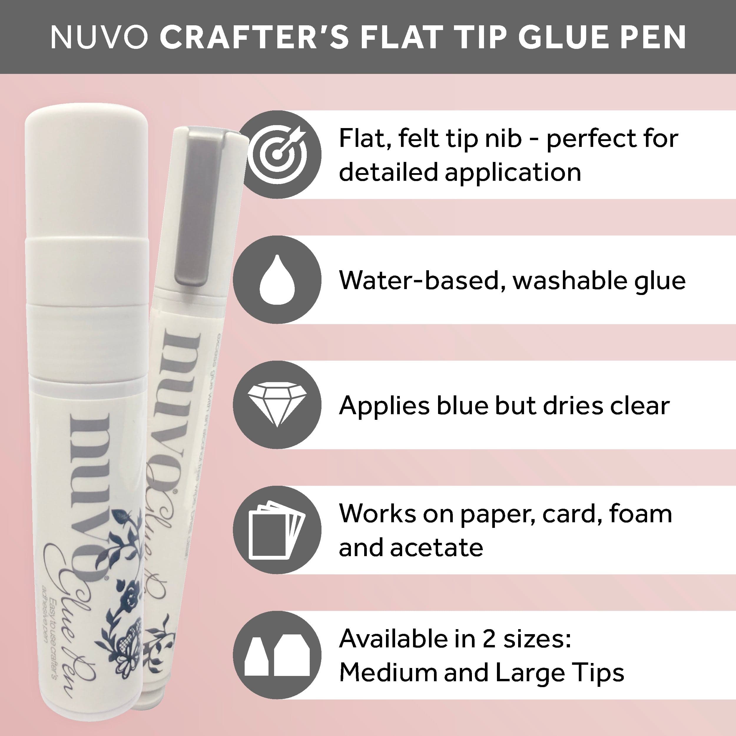 4-Pack Medium Flat Tip Glue Pens (203n4) - Perfect for DIY Crafts, Scrapbooking & School Projects