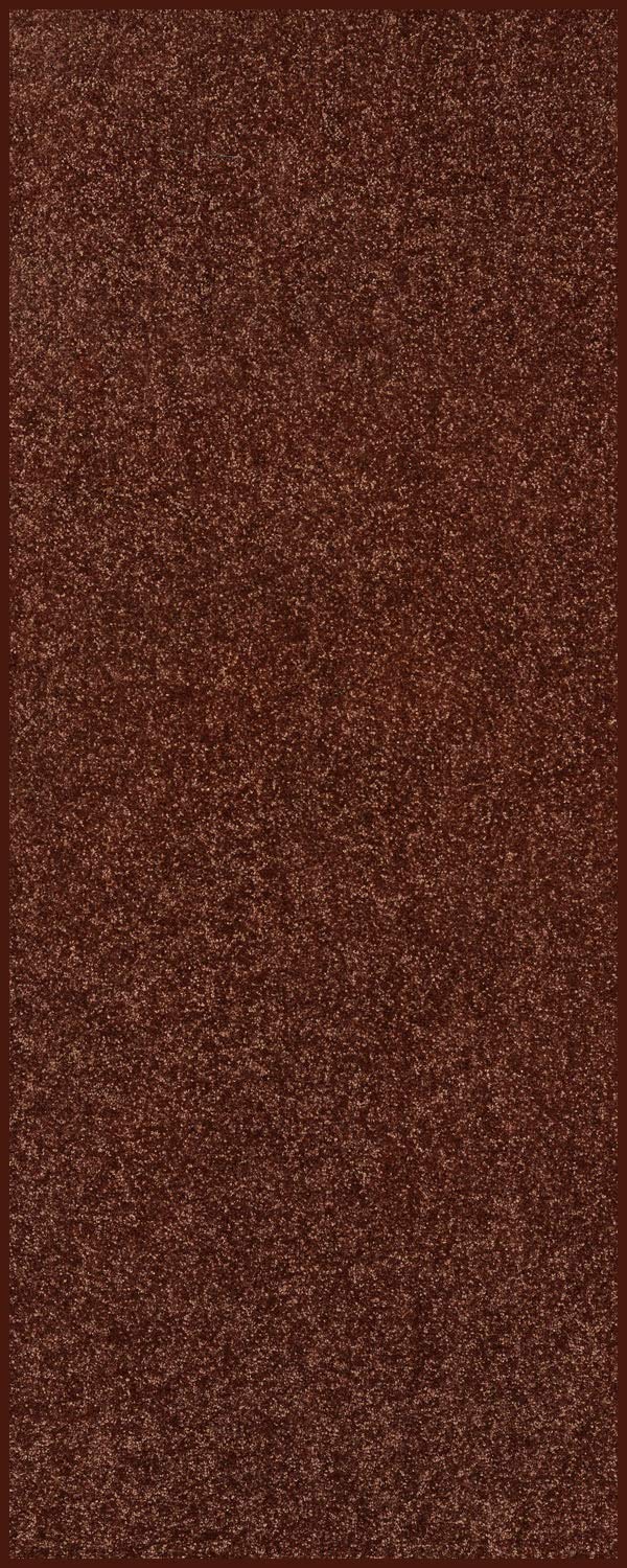 Home Queen Solid Color Custom Size Runner Area Rug Chocolate Brown, 4' x 14', Stain Resistant & Pet-Friendly, Machine-Made for Living Room, Hallway, Wedding Decor - Soft & Stylish Floor Mat for Home Decor