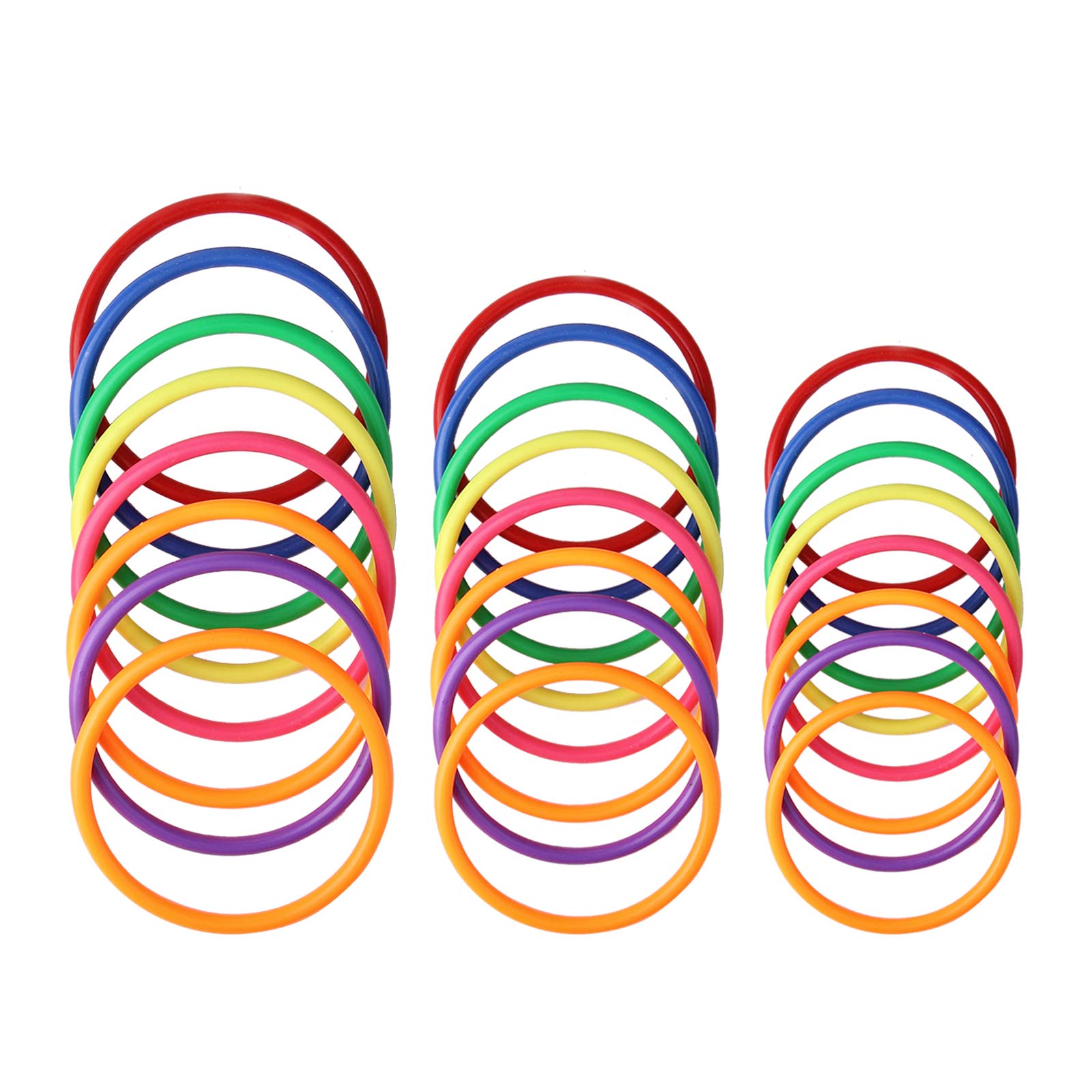 24Pcs Plastic Ring Toss Game Set for Kids - Outdoor Carnival Party Games with Colorful Rings - Perfect for Backyard Fun, School Activities and Family Bonding Time