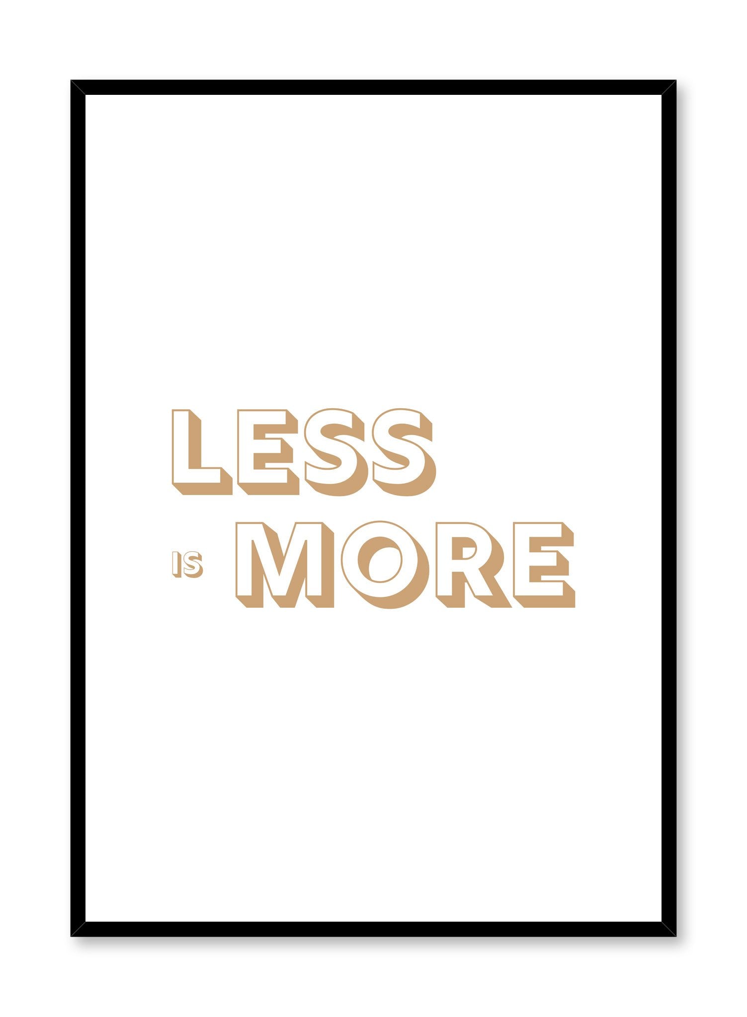 Minimalist Wall Art Poster - Modern Home Decor for Living Room, Bedroom & Office - Less is More Design