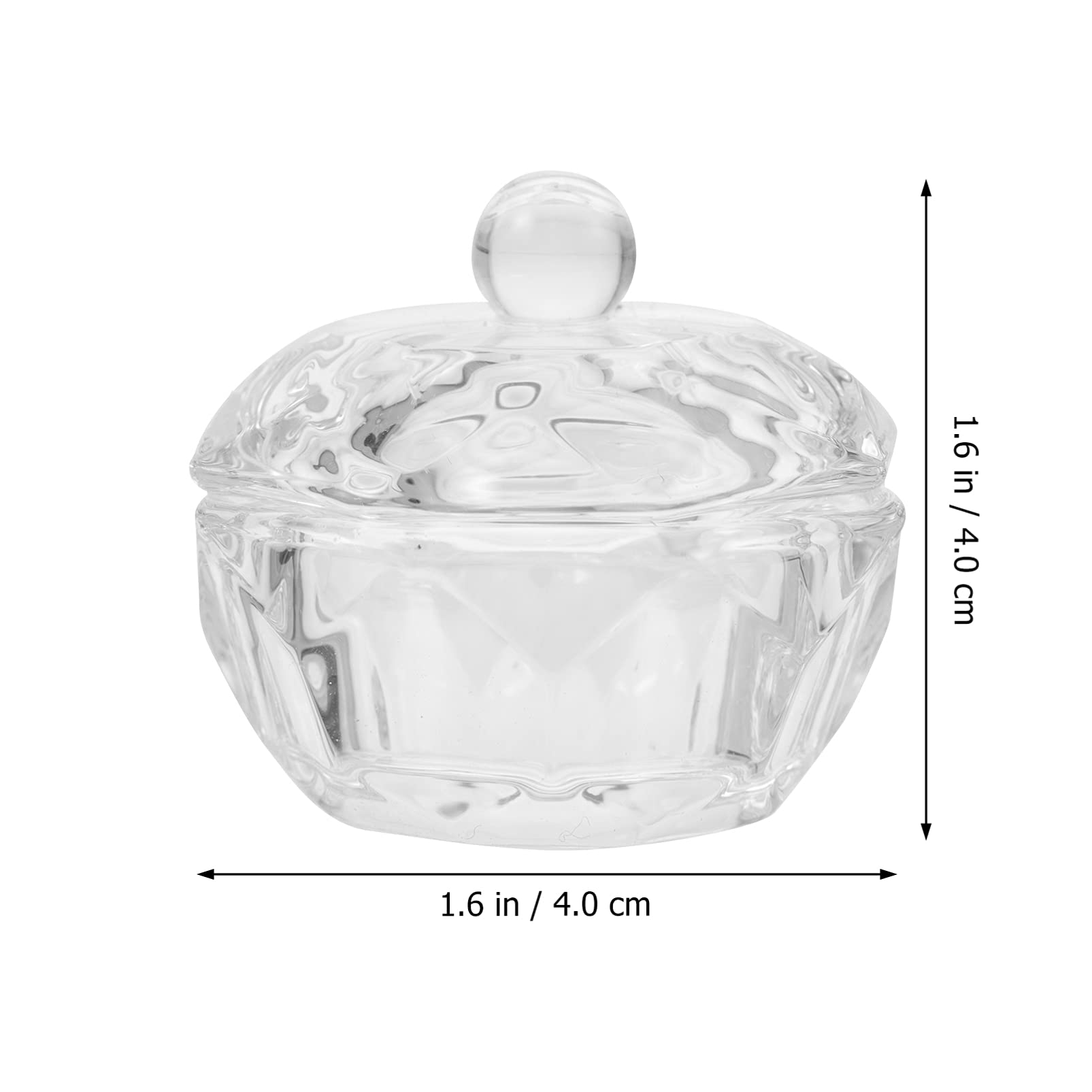 3PCS Nail Art Crystal Cup Set - Acrylic Powder Bowl & Liquid Dish for Manicure, Perfect for Nail Salon & DIY Nail Art at Home