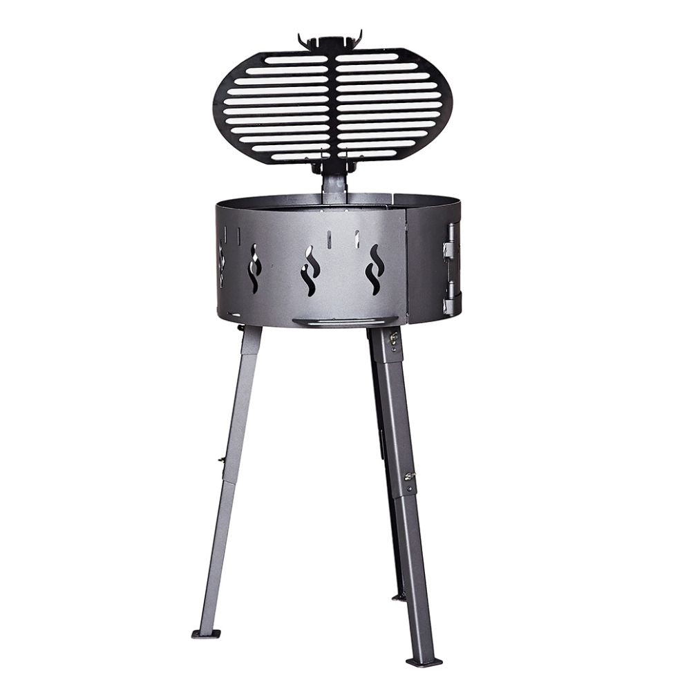 Nuke Malevo Portable Cowboy Grill - Compact & Lightweight Charcoal BBQ for Camping, Backyard, Tailgating & Outdoor Cooking Adventures