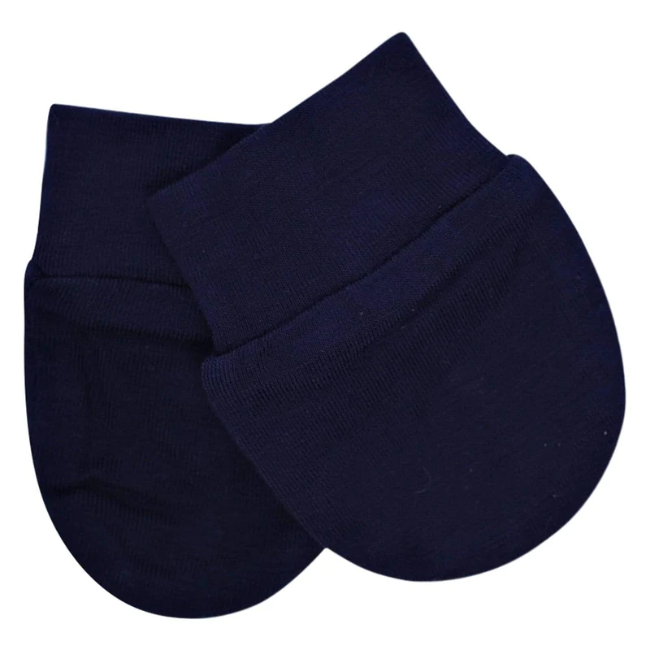 Kyte Baby Scratch Mittens for Newborns - Soft Navy Baby Mittens to Prevent Scratching - Perfect for Sleep, Play & Outfits