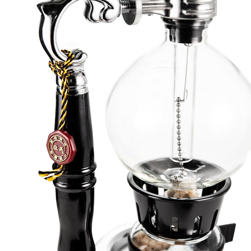 Yama Siphon 5 Cup Glass Tabletop Coffee Maker - Premium Vacuum Brewing System for Home & Office Use - Perfect for Pour Over Coffee Lovers & Specialty Coffee Enthusiasts