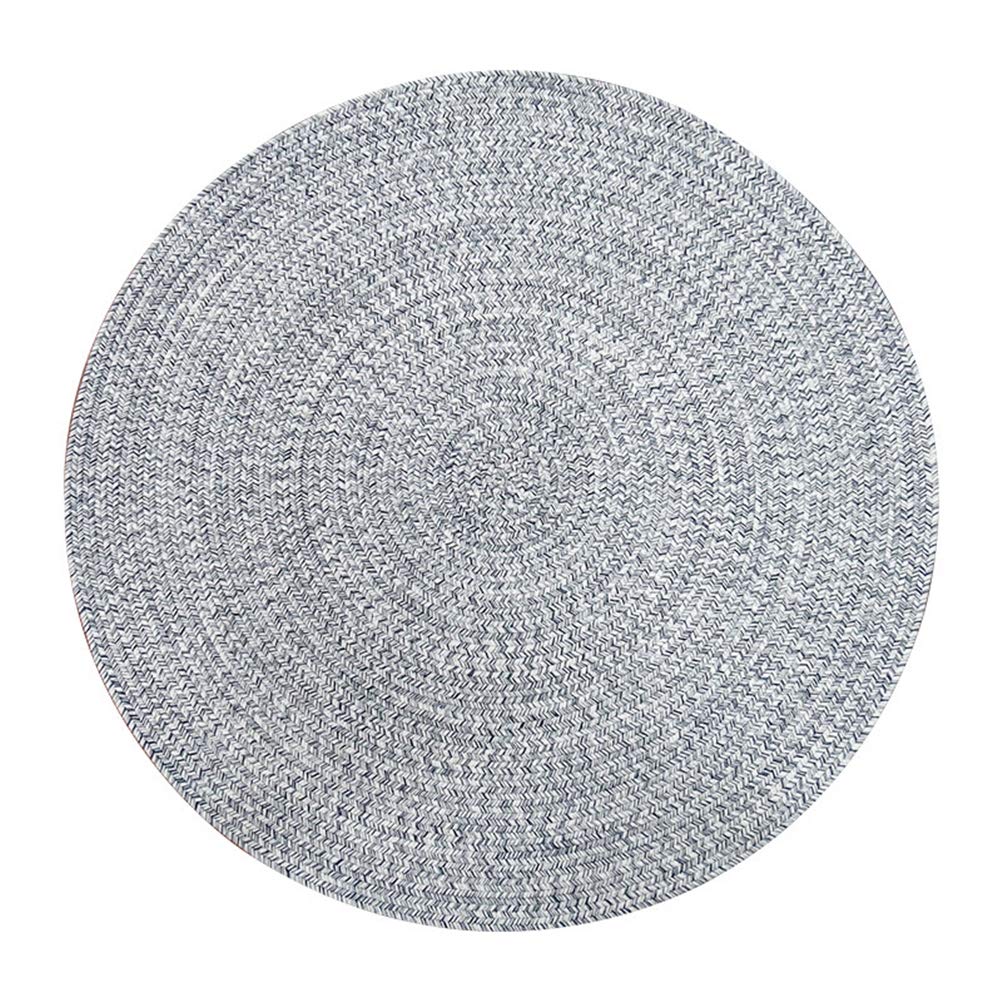 Premium Hand-Woven Round Cotton Carpet - 47.2