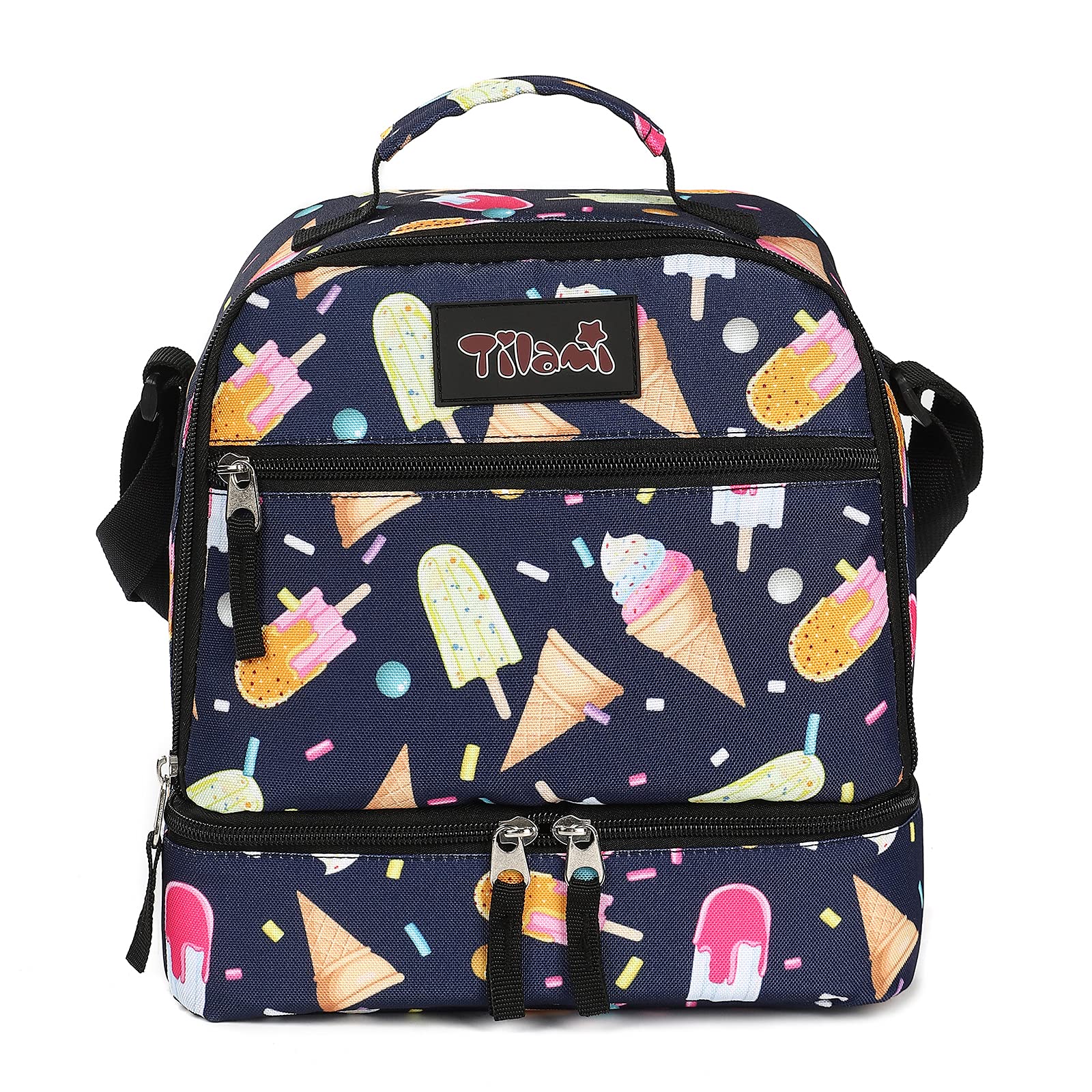 Tilami Insulated Lunch Bag with Adjustable Strap & Zipper - Water-Resistant Cooler Bag for Kids & Toddlers - Perfect for School, Picnics, and Summer Outings