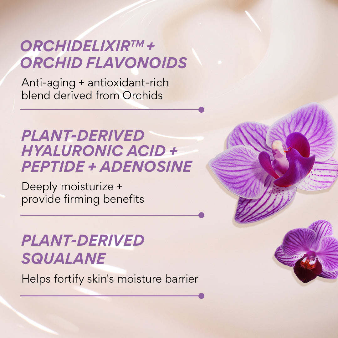 Orchid Youth Enriched Cream - Anti-Aging Face Moisturizer with Collagen & Hyaluronic Acid for Women | Hydrating & Firming Skincare for Day & Night Use