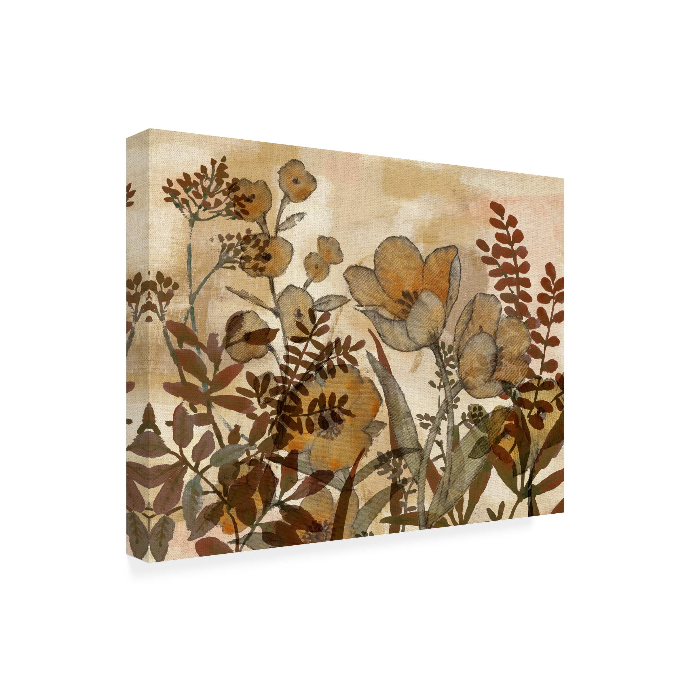 Trademark Fine Art 'Sienna Arrangement IV' Canvas Wall Art Print by Studio W - Modern Abstract Painting for Living Room, Bedroom & Office Decor