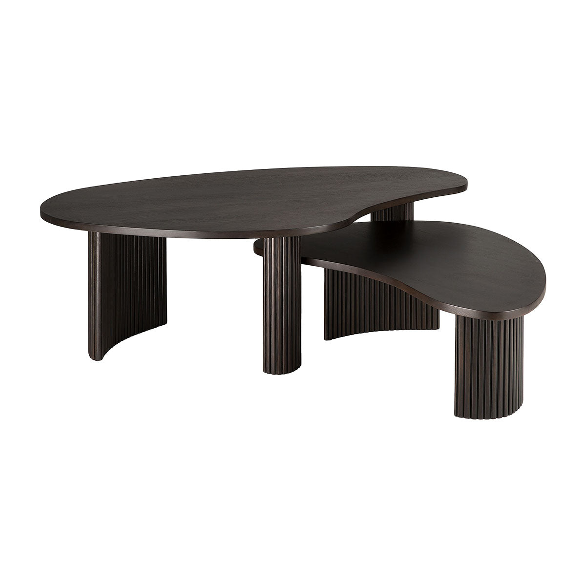 Modern Boomerang Coffee Table - Stylish Wooden Living Room Furniture for Home Decor | Perfect for Small Spaces, Apartments & Lounge Areas