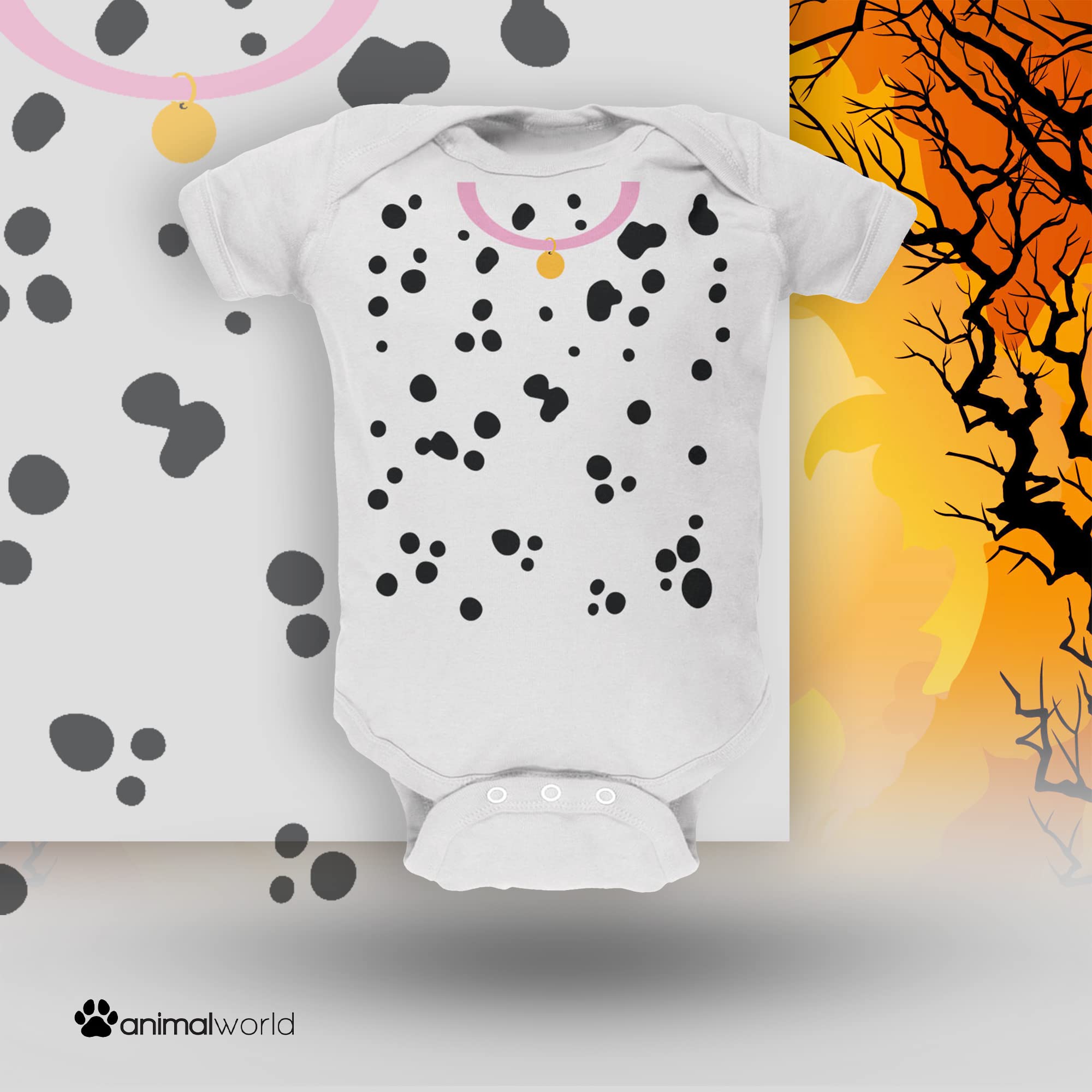 Halloween Dalmatian Puppy Costume - Soft Baby One-Piece Outfit for Infants & Toddlers | Perfect for Halloween Parties, Trick-or-Treating & Photo Shoots