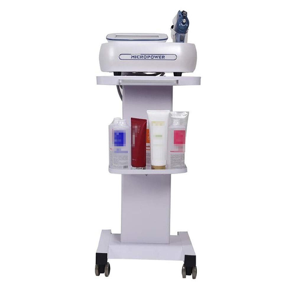 White Salon Utility Cart with Handrail - 80Kg Capacity Beauty Trolley for Salon, Barber Shop & Hospital Storage | Perfect for Mobile Styling & Medical Supplies Organization