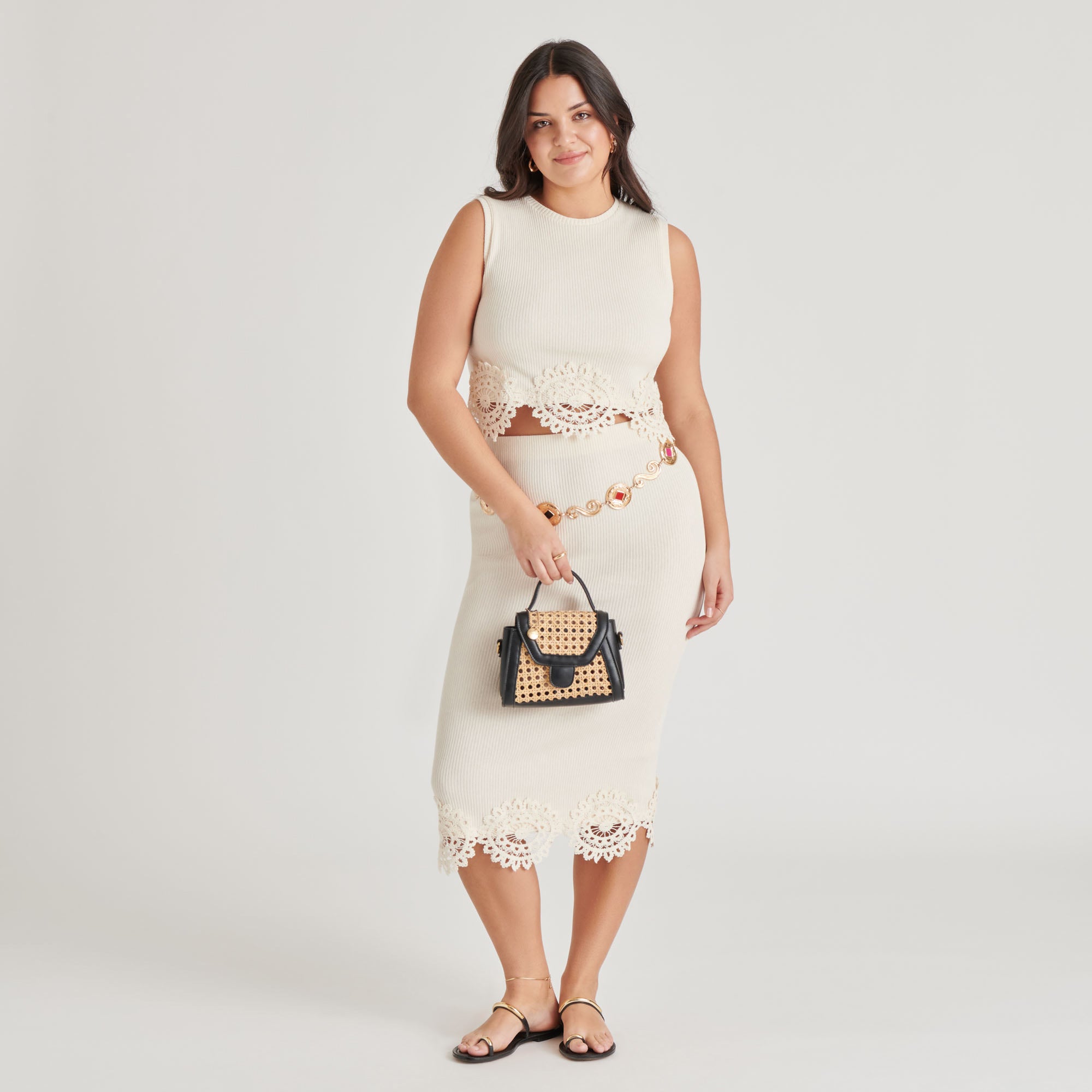 TROPEZ Crossbody Bag in Black & Natural Cane - Stylish and Durable Handbag for Women, Perfect for Everyday Use, Travel, and Casual Outings