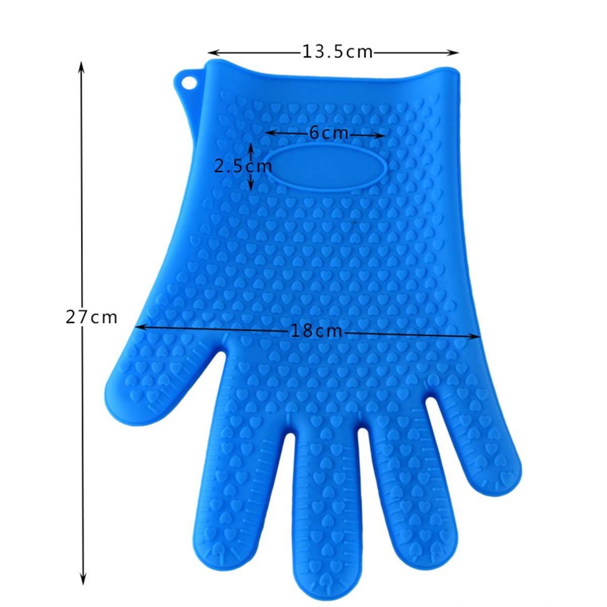 DEALPEAK Heat Resistant Silicone Oven Gloves - 1PC Kitchen Mitts for Cooking, Grilling, Baking & BBQ - Perfect for Oven, Grill & Pot Handling (Orange) - Ideal for Home Kitchen & Outdoor Cooking
