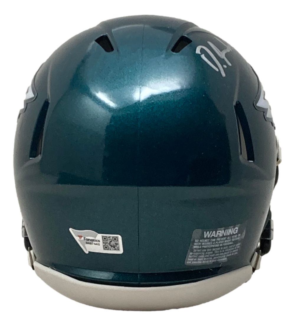 Devonta Smith Autographed Philadelphia Eagles Mini Speed Helmet with Super Bowl LIX Case - Official NFL Collectible for Eagles Fans, Man Cave Decor, and Sports Memorabilia Display