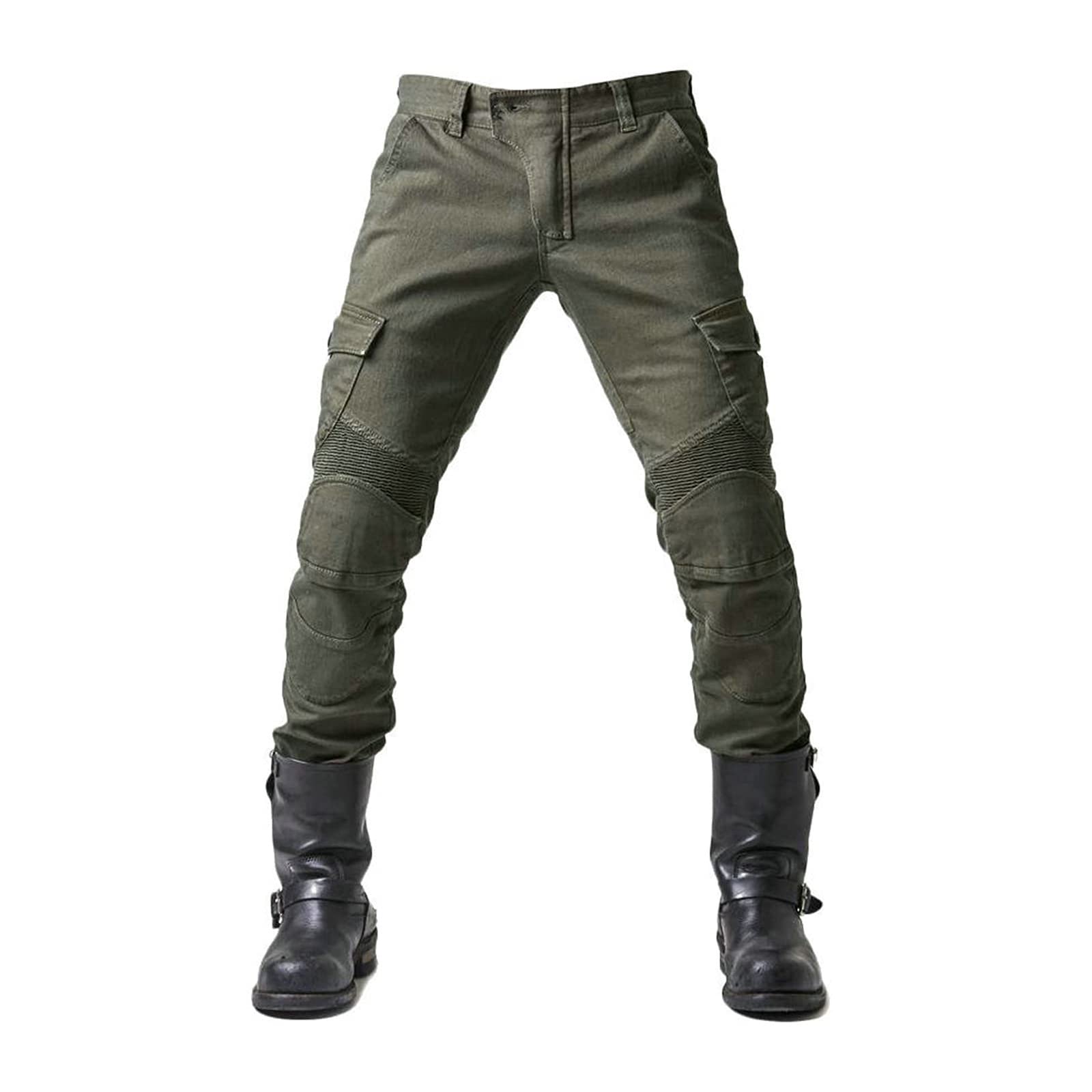 Men's Motorcycle Jeans - Breathable, Wear-Resistant with Hip & Knee Pads for Riding Safety