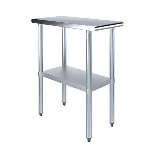 AmGood NSF Certified Stainless Steel Work Table with Undershelf - 15