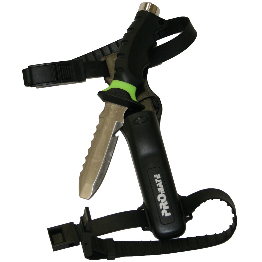 Promate Blunt Tip Stainless Steel Diving Knife - 4.5 Inch Corrosion-Resistant Blade for Scuba Diving, Snorkeling & Water Sports - Perfect for Emergency Cutting, Marine Safety & Underwater Adventures