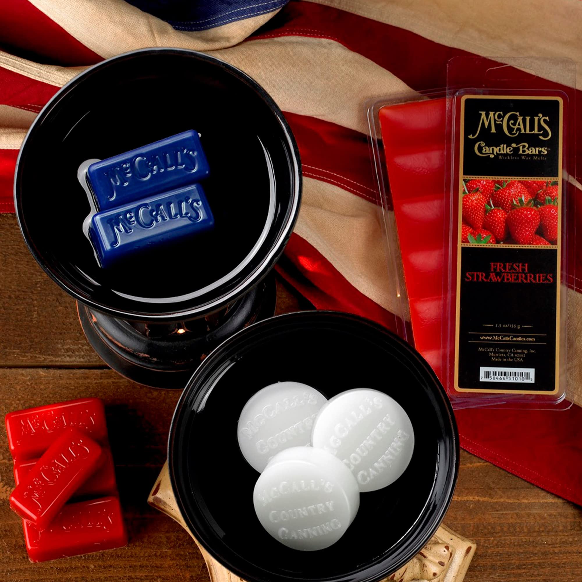 McCalls S'Mores Scented Candle Bars - 5.5 oz Wax Melts for Home, Romantic Evenings & Cozy Fall Decor
