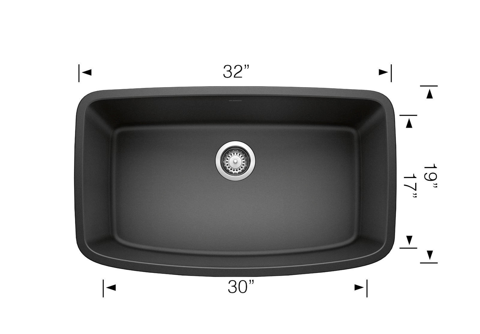 Premium Blanco Valea Super Single Bowl Undermount Kitchen Sink - Stainless Steel 16 Gauge, Noise-Reducing Pads, Easy-Clean Design for Modern Kitchens | Perfect for Home Chefs & Busy Families