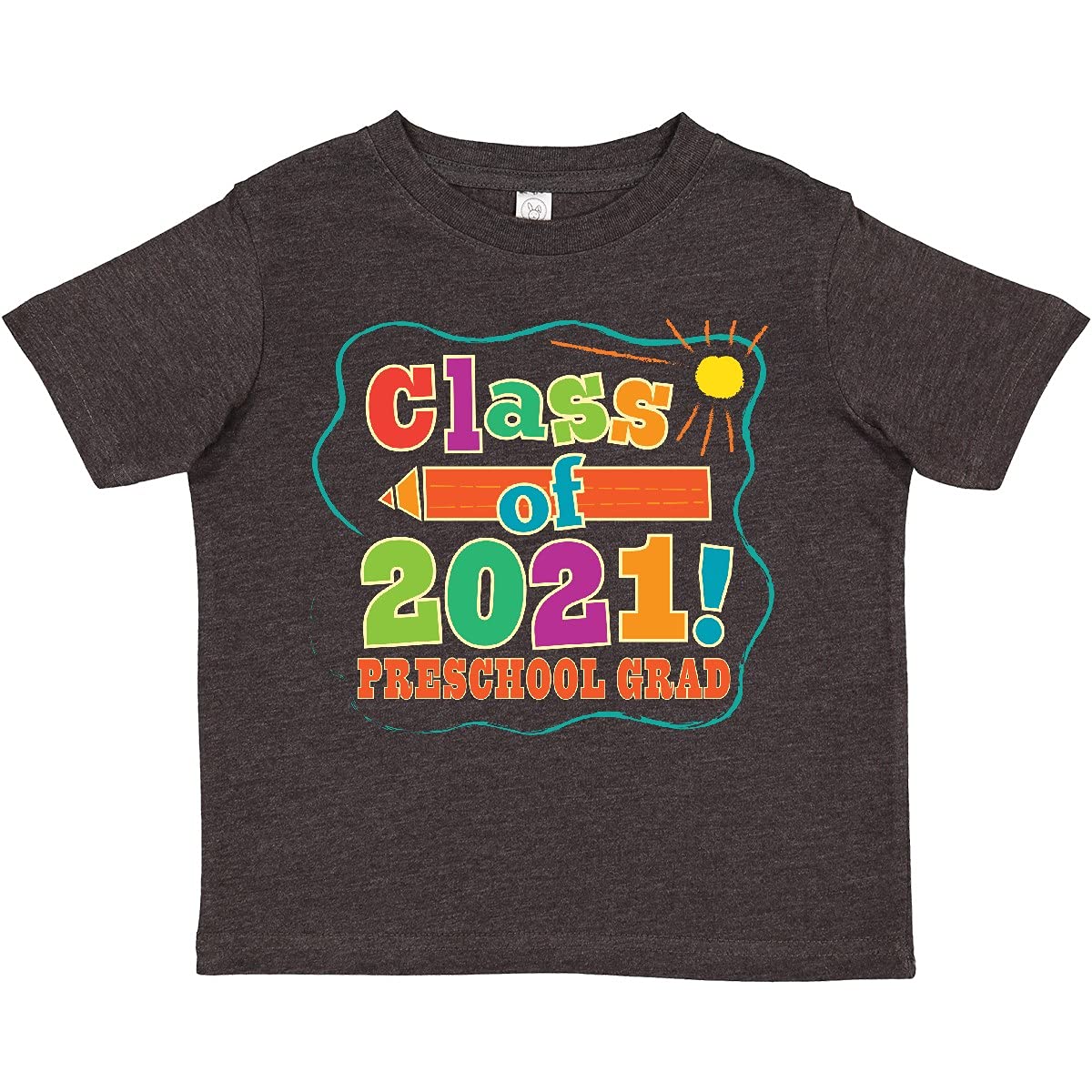 Inktastic Class of 2021 Preschool Graduation Toddler T-Shirt - Cute Toddler Graduation Outfit for Preschool Ceremony & Photo Shoots