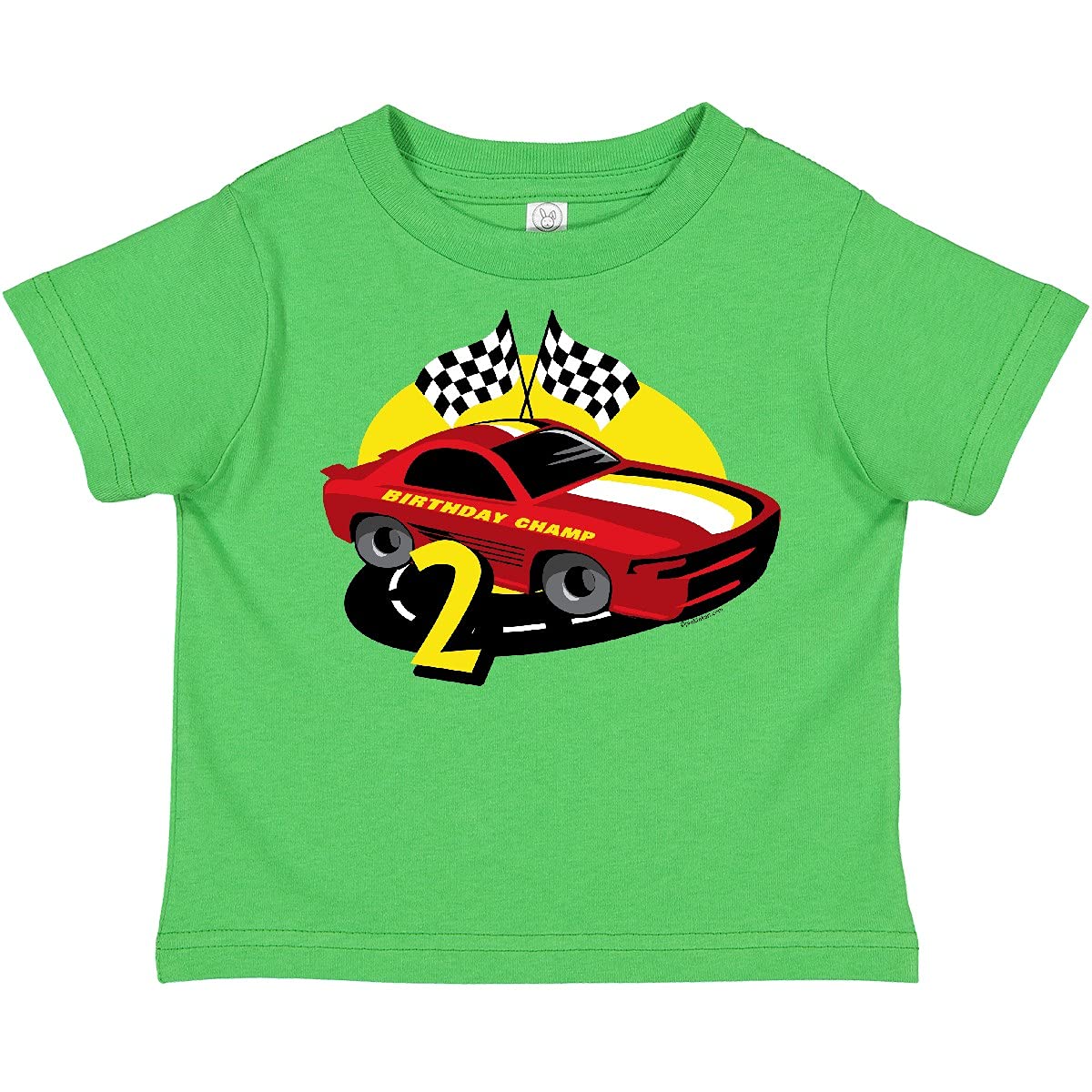 Inktastic Race Car 2nd Birthday Toddler T-Shirt - Fun Toddler Boy Outfit for Birthday Parties & Car Themed Events
