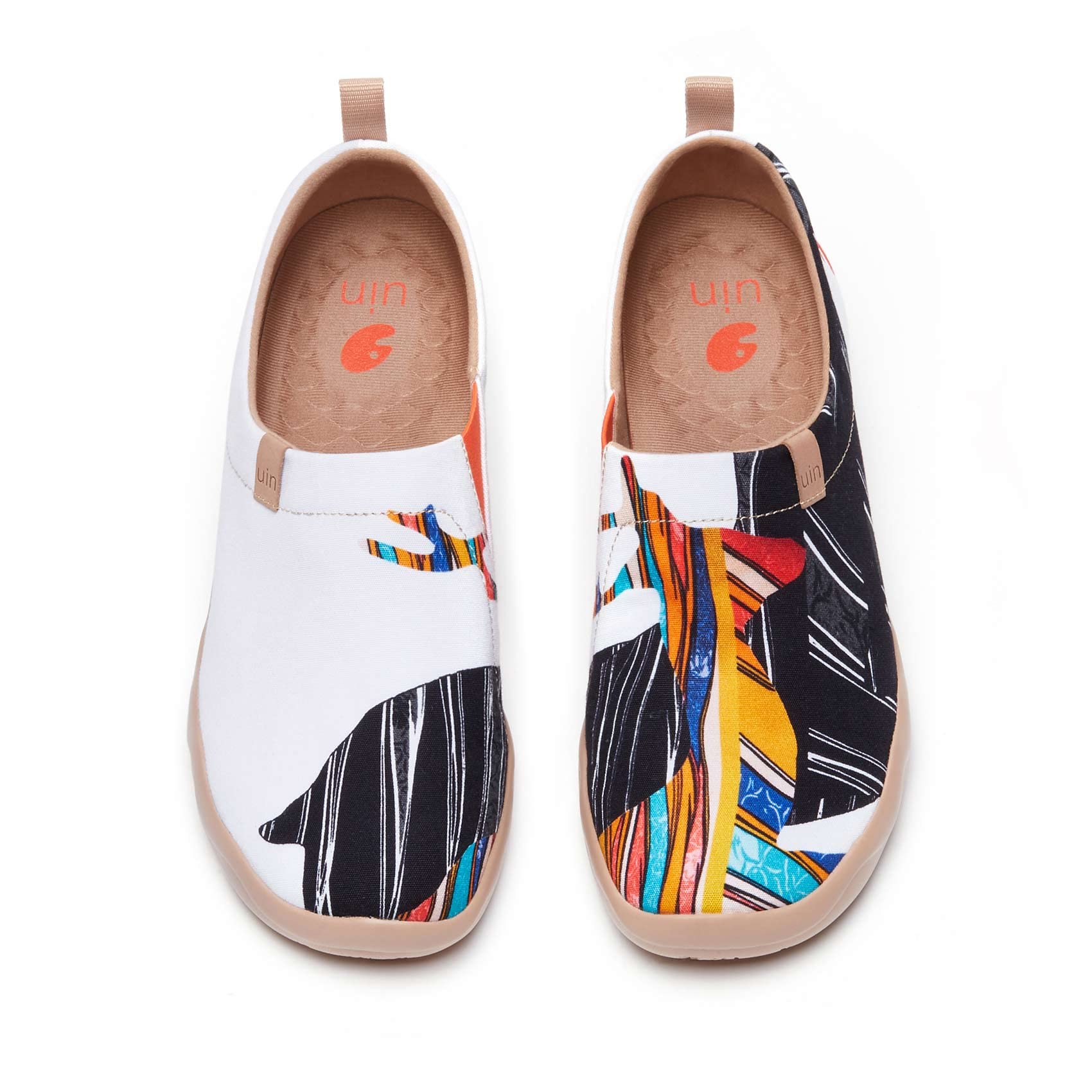 **UIN Men's Slip-On Canvas Loafers - Lightweight Comfortable Walking Shoes for Travel & Casual Wear - Fashion Sneakers with Happy Doggies Design - Perfect for Daily Commute, Weekend Outings & Dog Walking**