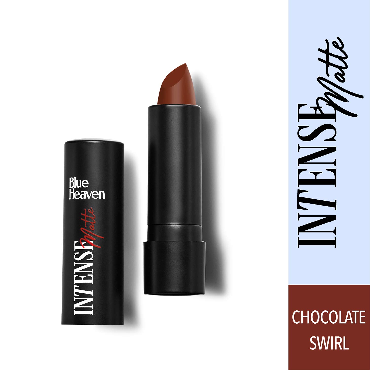 Blue Heaven Lash Twist Volumizing Mascara - Black (12ml) & Intense Matte Lipstick - Chocolate Swirl #307 (4g) | Waterproof Eyelash Enhancer & Long-Lasting Lip Color for Day & Night Makeup Looks