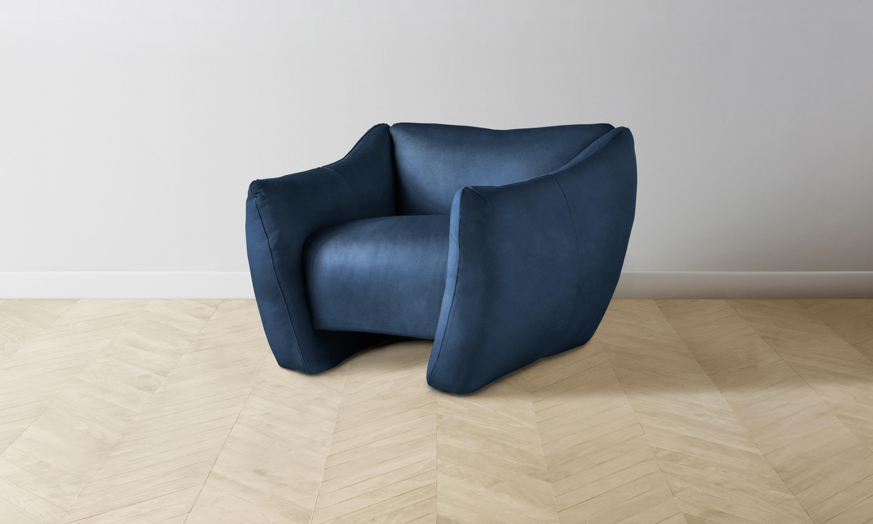 Premium Bond Chair - Luxurious Performance Velvet in Sapphire Blue | Perfect for Living Rooms, Offices & Modern Home Decor