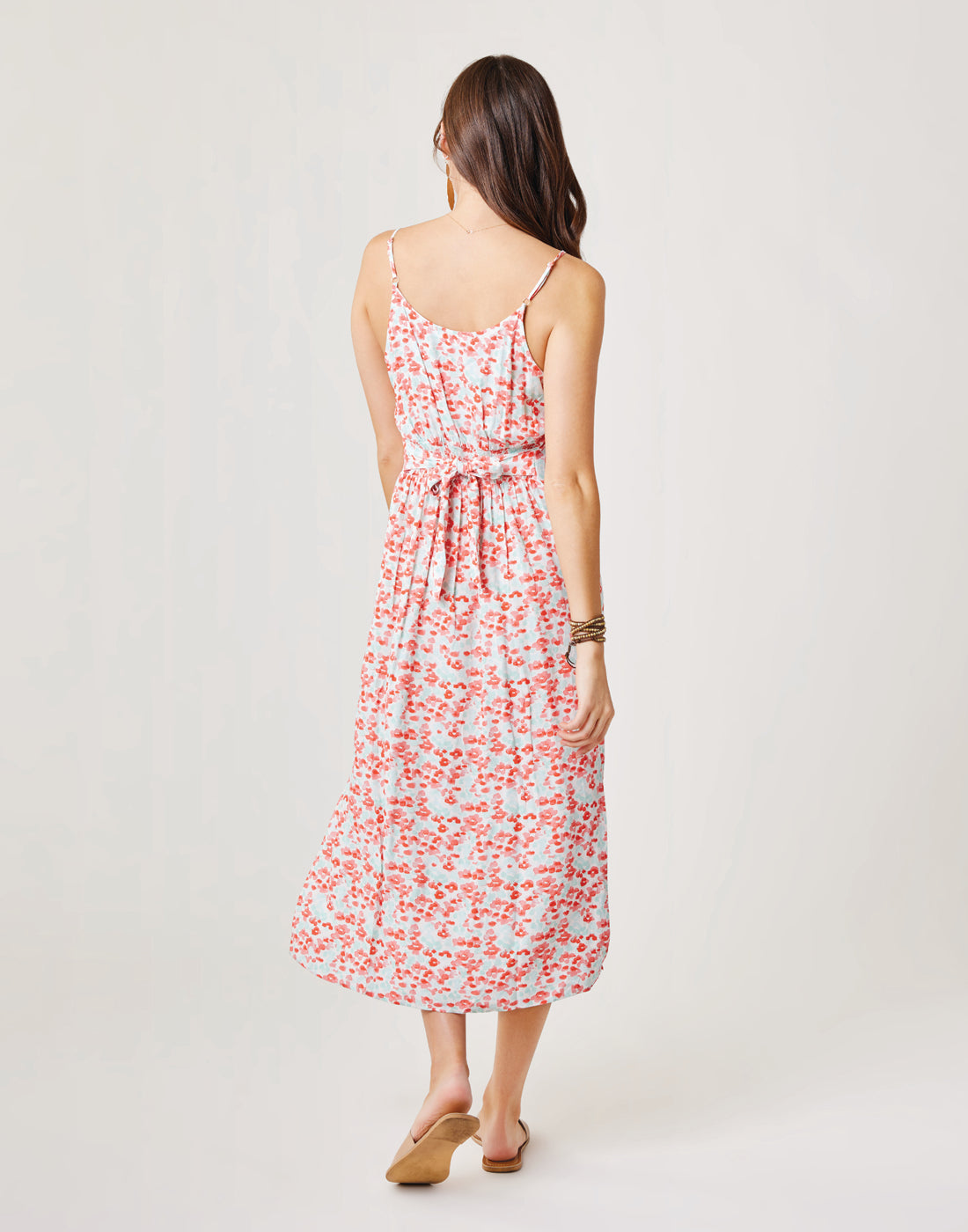 Macy Women's Grapefruit Bloom Floral Print Dress - Elegant Summer Casual Dress for Outdoor Parties, Dates & Vacations