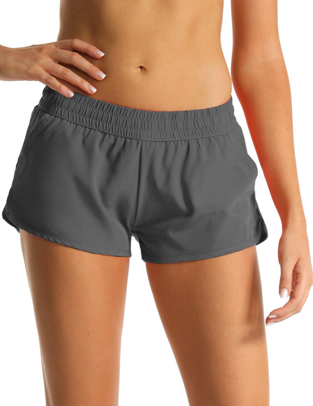 Rocorose Women's Quick Dry Swim Shorts with Drawstring & Pockets - Athletic Board Shorts for Swimming, Surfing, Beach & Summer Sports