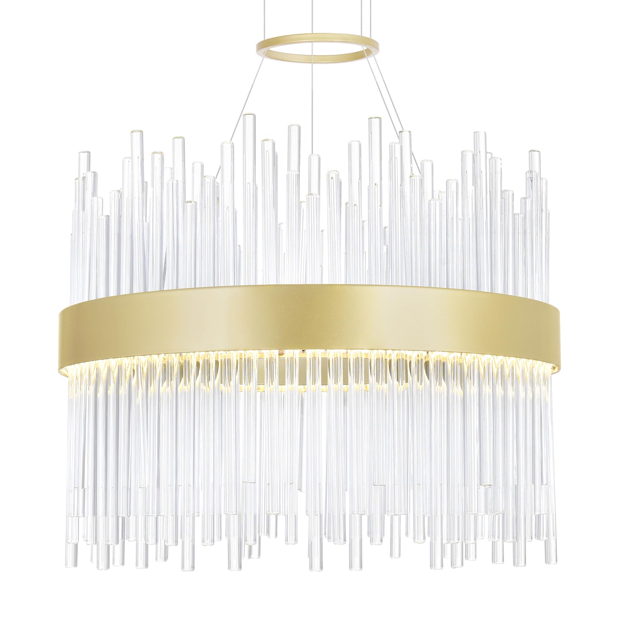 CWI Lighting Genevieve Transitional Metal LED Chandelier in Medallion Gold - Modern Ceiling Light Fixture for Dining Room, Living Room & Bedroom Decor