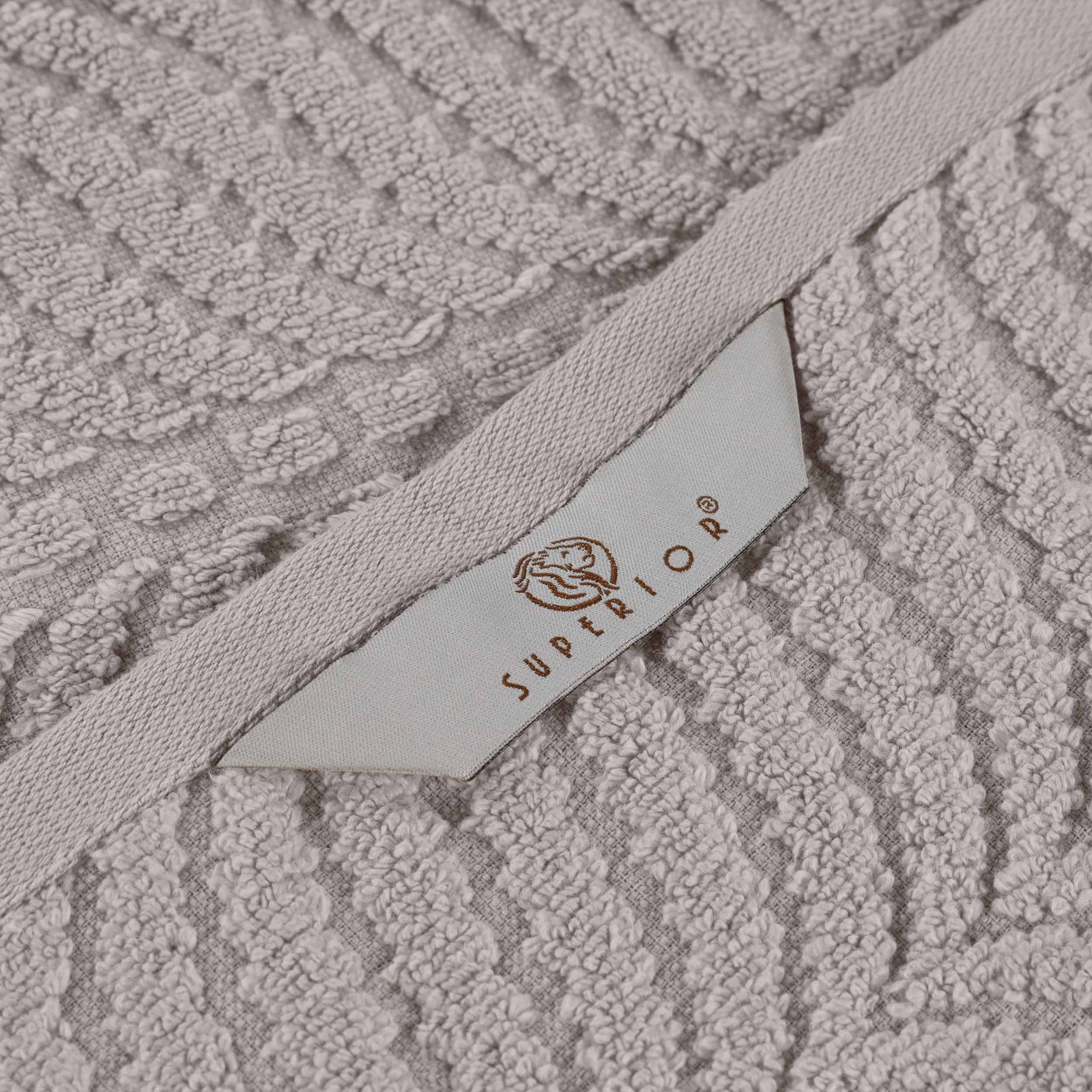 Premium 100% Zero Twist Cotton Hand Towels - Set of 6 | Soft & Absorbent Solid & Jacquard Chevron Design | Perfect for Bathroom, Kitchen & Guest Use
