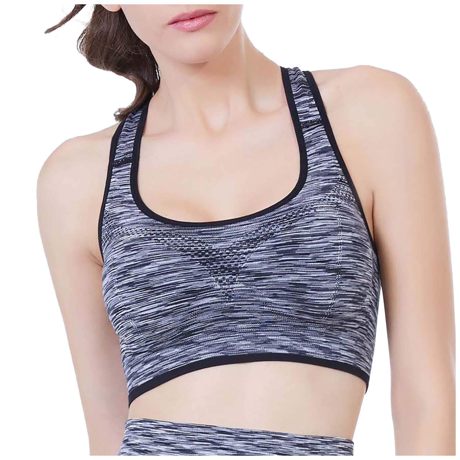 QXDLDHT Women's Seamless Stretch Sports Bra - Padded Fitness Tank Top for Workout, Gym & Yoga | Breathable Support for Running, Training & Activewear