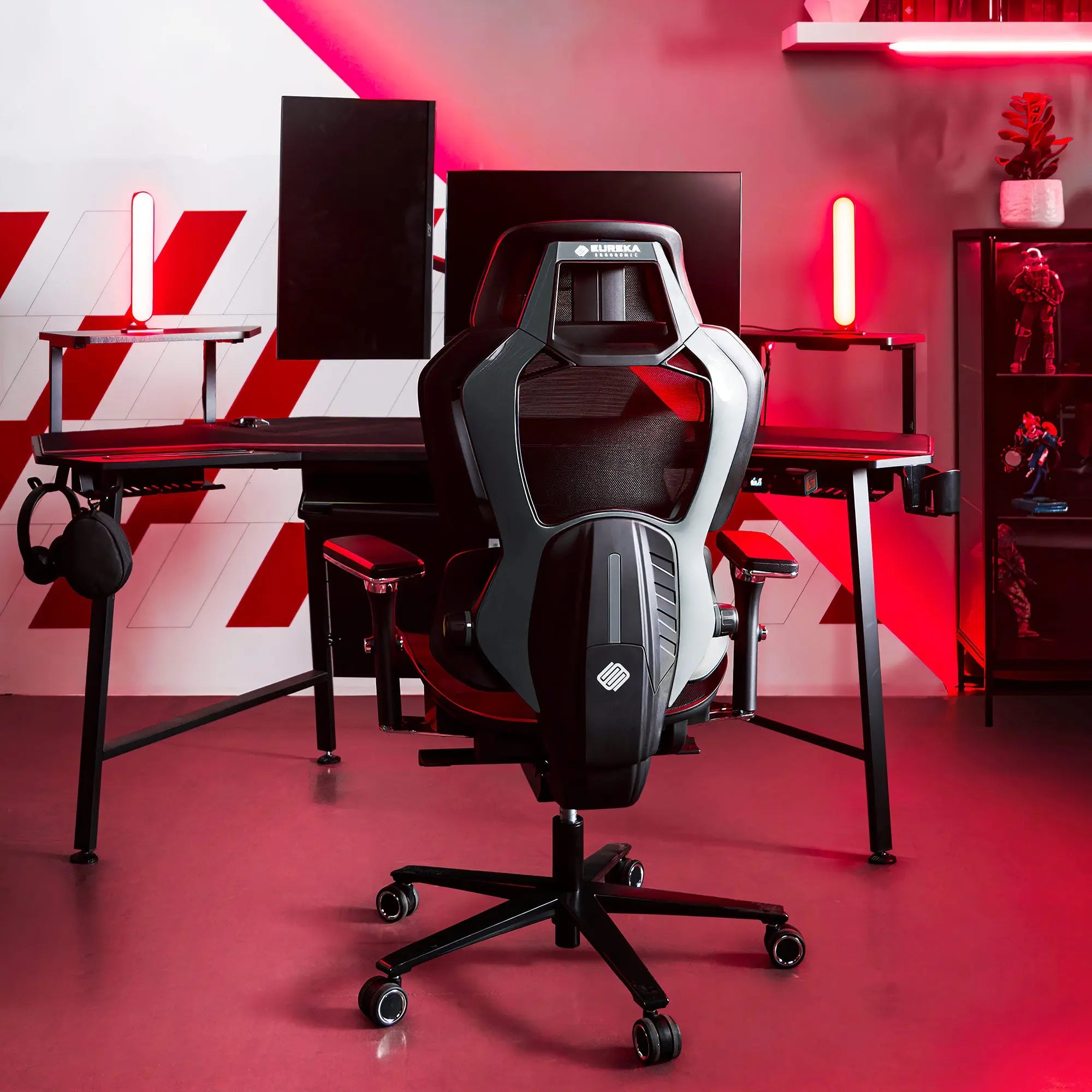 Typhon Hybrid Ergonomic Gaming Chair - Adjustable Lumbar Support & Headrest for PC, Office & Console Gaming - Comfortable Racing Style Chair for Long Hours of Work or Play
