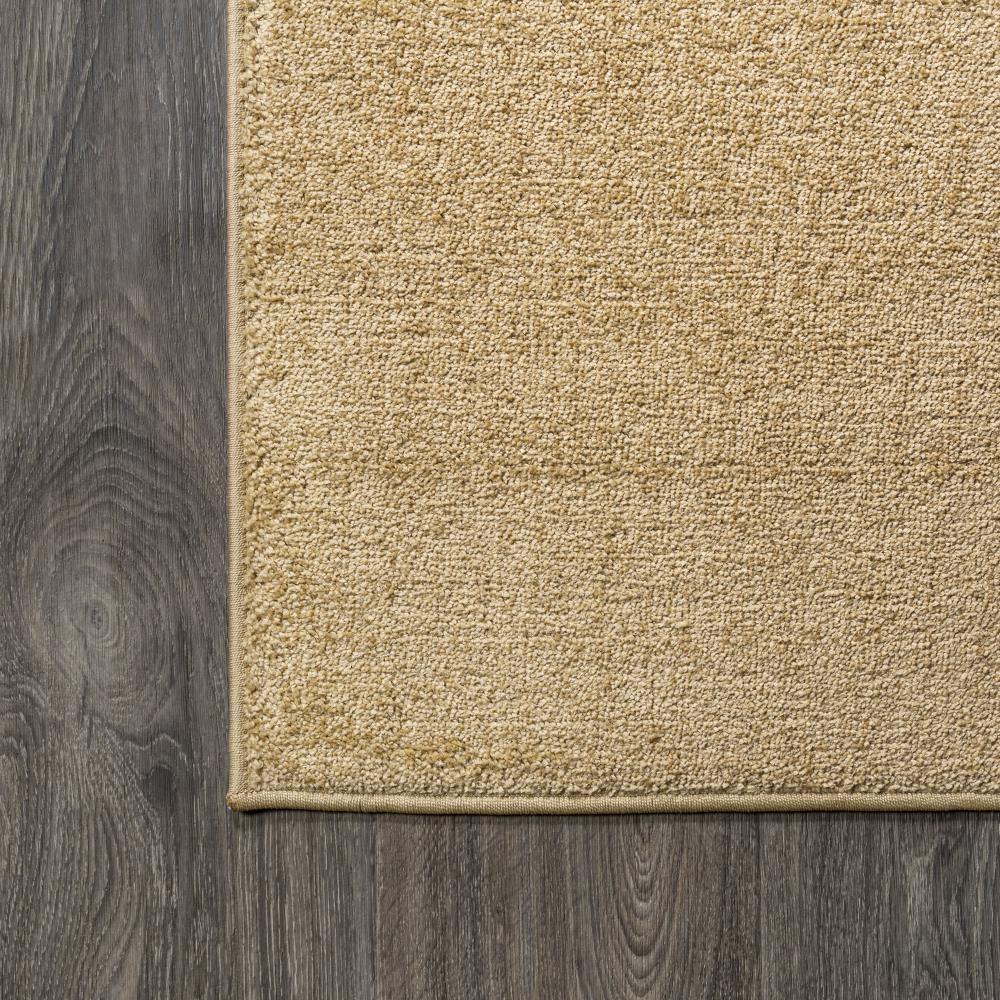 Premium Haze Solid Low-Pile Area Rug in Mustard Yellow - Soft & Durable for Living Room, Bedroom, or Office Decor