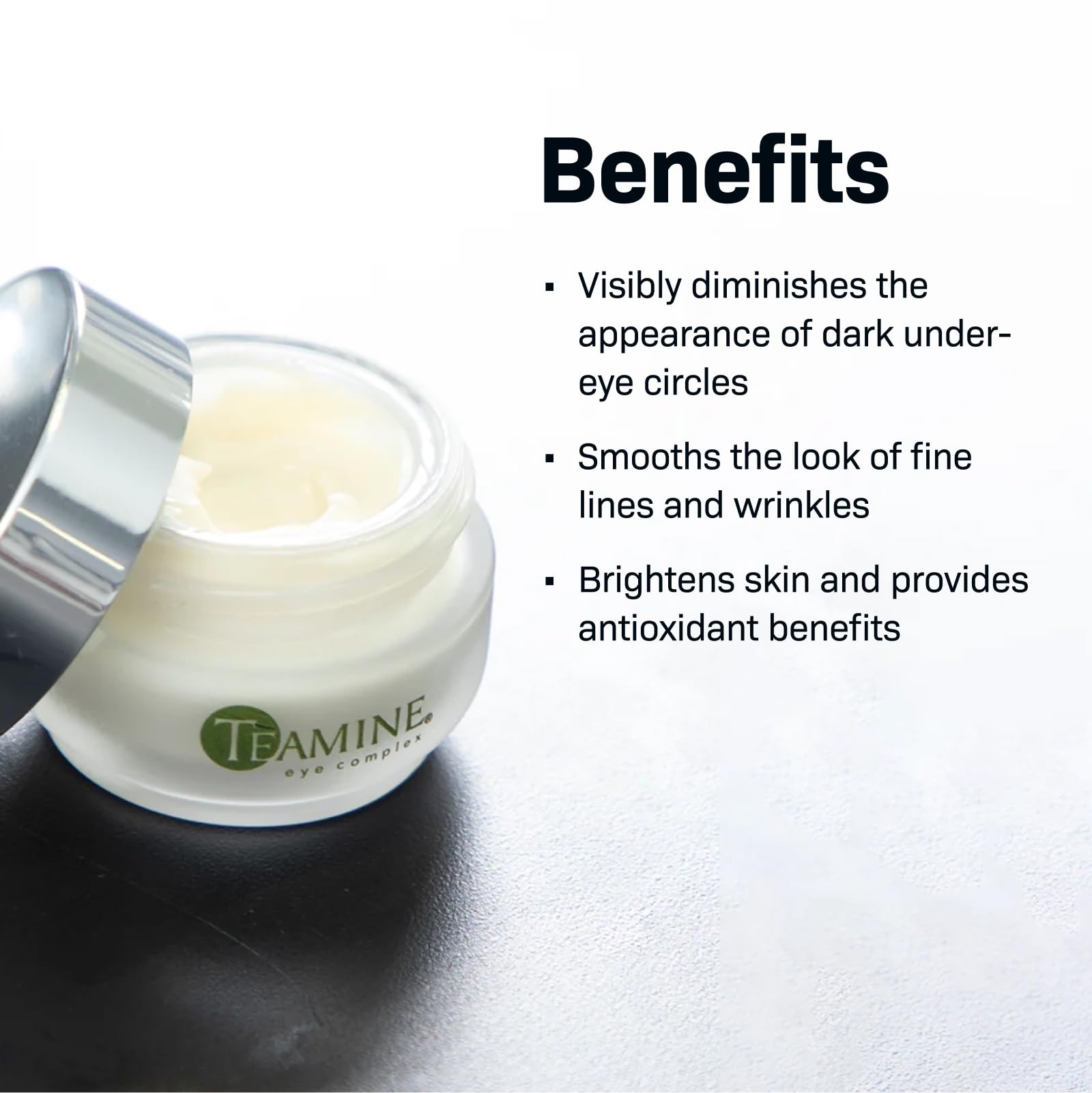 Revision Skincare Teamine® Eye Complex – Anti-Aging Eye Cream for Dark Circles, Fine Lines & Wrinkles | Green Tea Extract | 0.5 oz | Brightening & Hydrating Under Eye Treatment for Day & Night Use