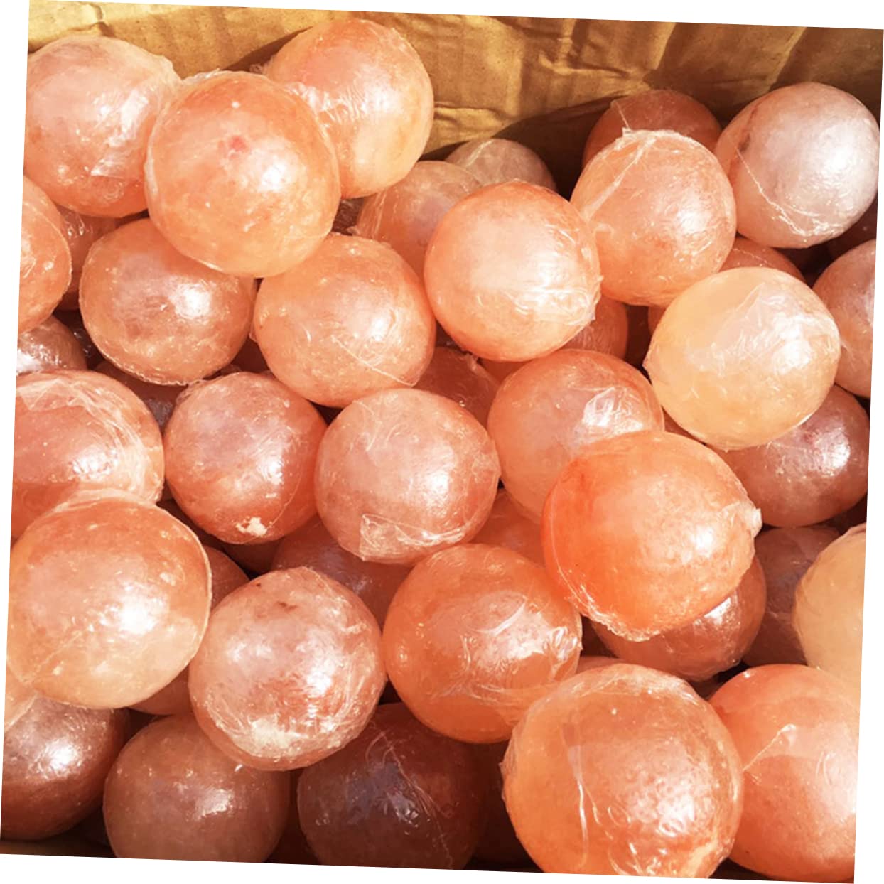 Natural Himalayan Salt Soap Ball - Exfoliating Massage Stones for Body Scrub & Spa Relaxation | Perfect for Home Spa, Self-Care & Family Wellness