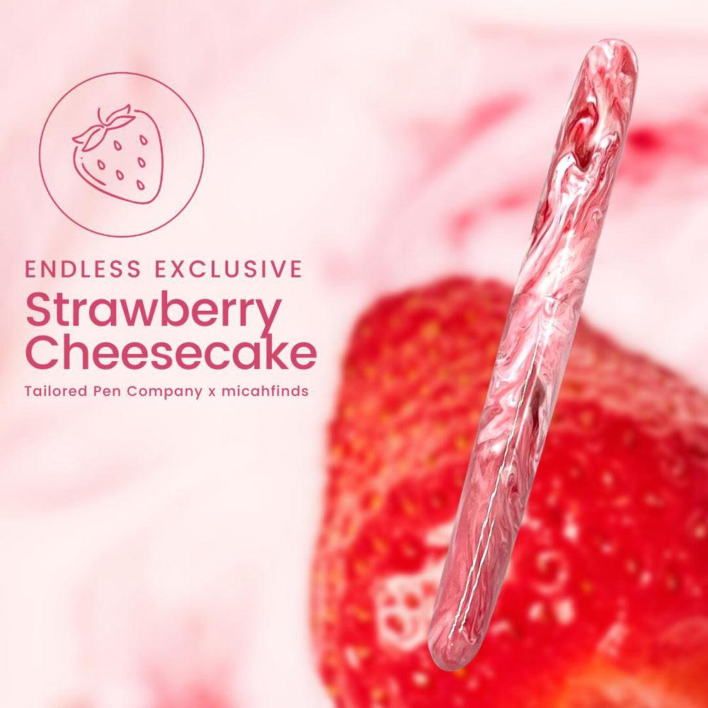 Tailored Pen Company × @micahfinds Strawberry Cheesecake Themed Fountain Pen - Premium Writing Instrument for Journaling, Calligraphy & Gift Giving