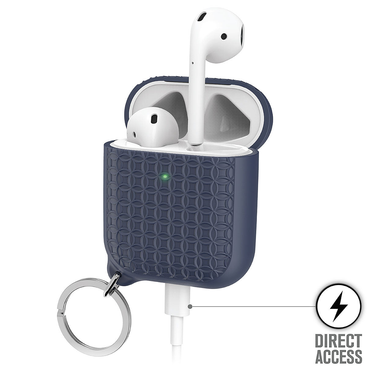 Premium AirPods 1 & 2 Protective Case with Keychain - Durable Cover for Apple AirPods 1st & 2nd Generation - Perfect for Travel, Gym & Everyday Use