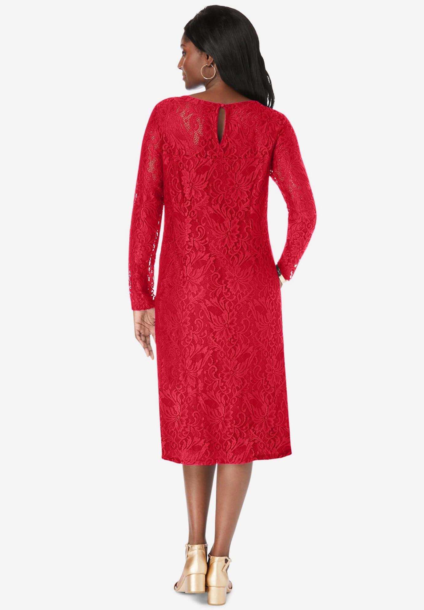 Jessica London Plus Size Stretch Lace Dress for Women | Party & Evening Wear