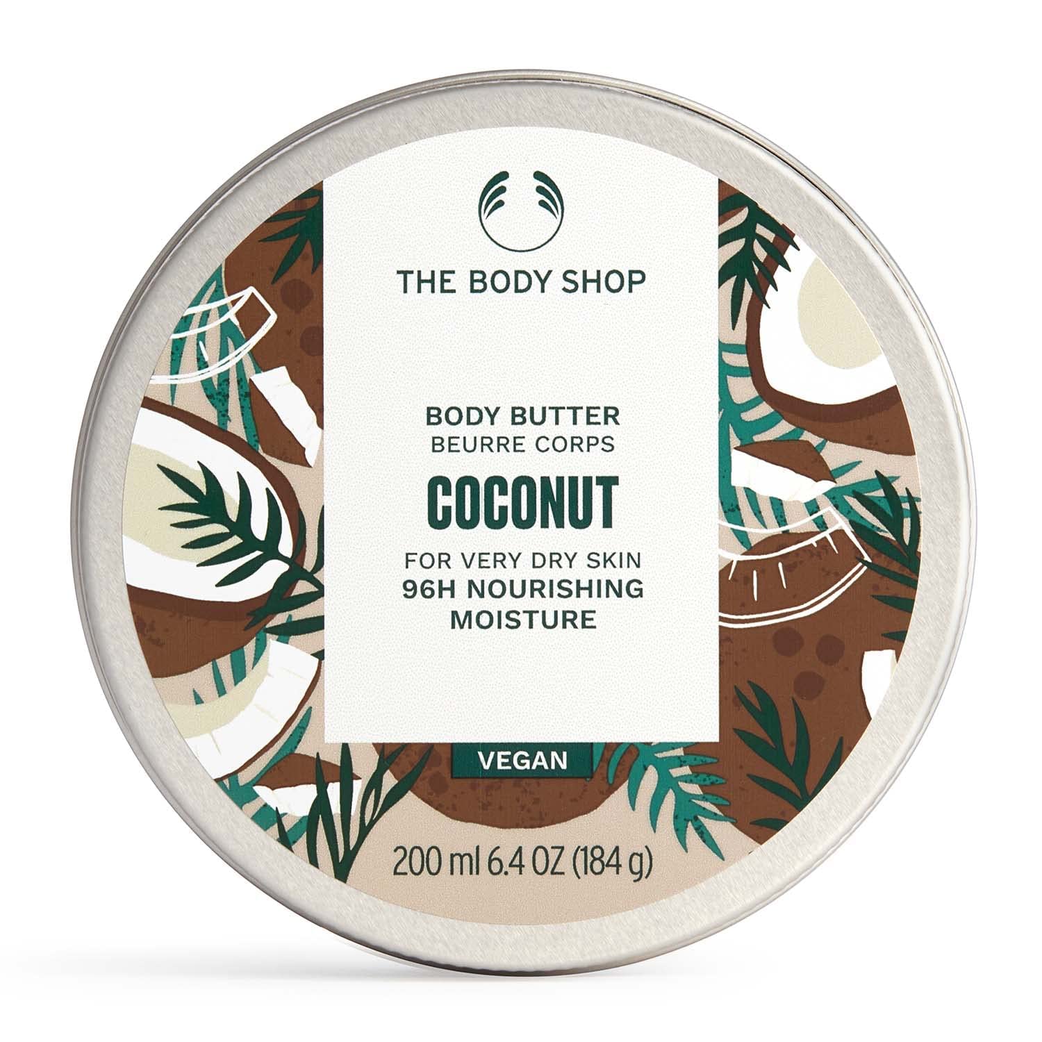 The Body Shop Coconut Body Butter for Very Dry Skin – Deep Nourishing & Moisturizing Vegan Skincare – 6.4 Oz – Perfect for Winter Care & Daily Hydration