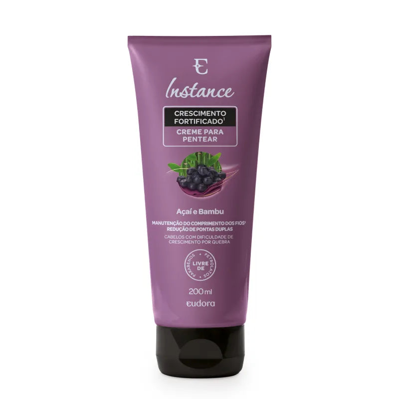 Eudora Acai Bamboo Combing Cream 200ml / 6.7 fl oz - Natural Hair Detangler & Frizz Control for Smooth, Shiny Hair - Perfect for Daily Styling & Salon-Quality Results