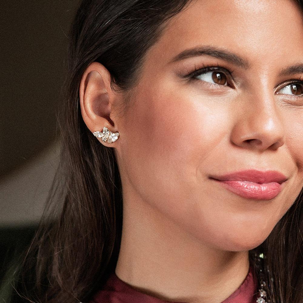Adele Crystal Earcuff - Elegant Non-Piercing Clip-On Earrings for Women | Perfect for Parties, Weddings & Special Occasions