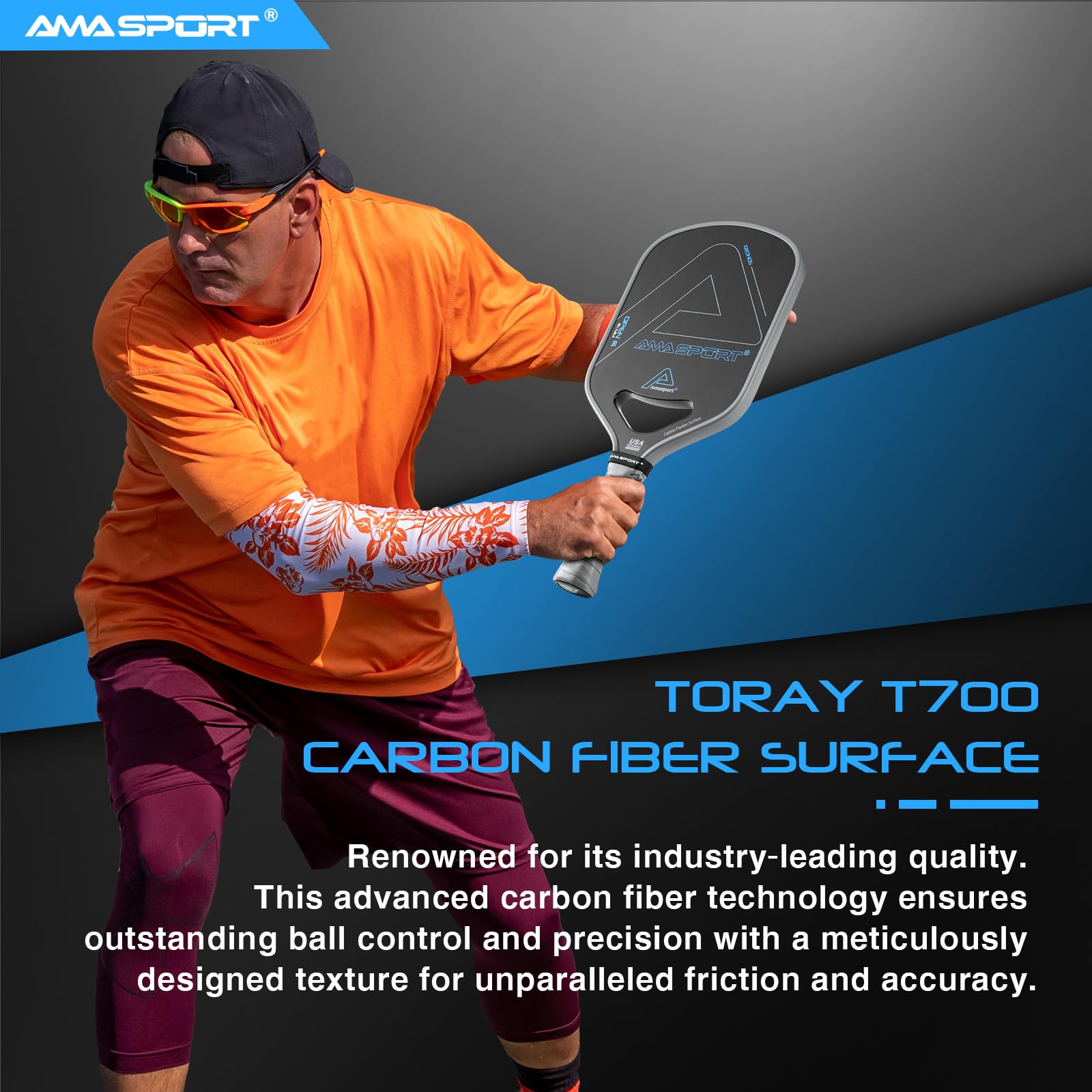 Kronos Open 01 Pickleball Paddle - Premium Toray T700 Carbon Fiber Surface | Dynamic Air Throat Technology | 16mm Thermoformed Core with Foam Injection | USAPA Approved | Perfect for Competitive Play & Recreational Pickleball Games