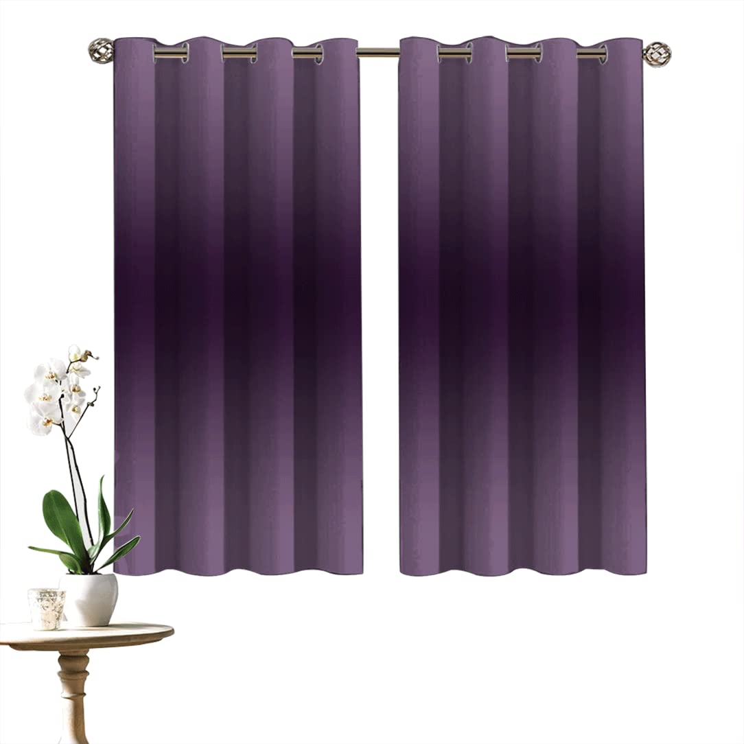 Printed Blackout Curtains with Grommet Top - Modern Window Drapes for Bedroom & Living Room (55x40 Inches) - Perfect for Light Control and Home Decor