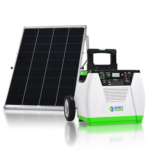 Nature's Generator Gold Solar Power System - Off-Grid Portable Generator for Home, Camping & Emergency Backup Power